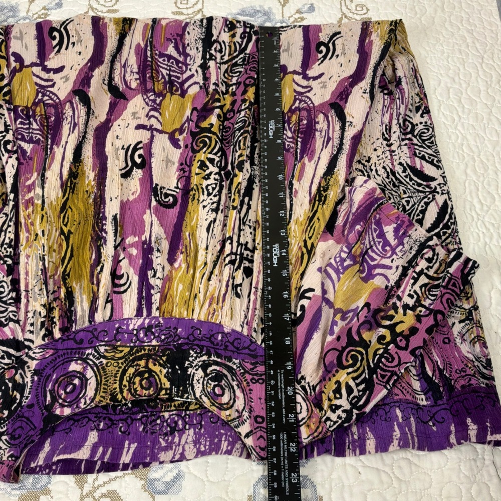 Daffodil By Loungees Nightgown 1X Purple Excellent Abstract Cotton Muu Muu - Picture 6 of 6